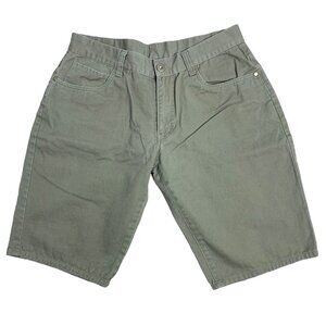 Vintage 90s John Paul Richard Shorts 34 Green Mid Rise Flat Front Pockets Zip